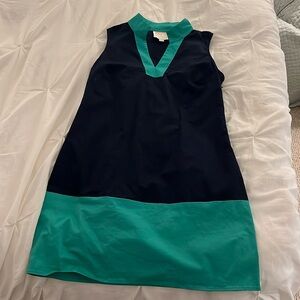 Sail to sable navy and green fitted dress size M.